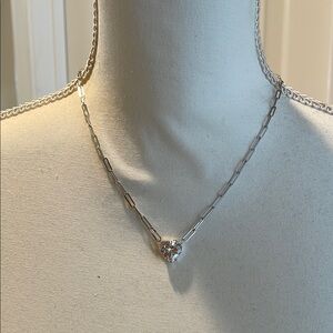 Melinda Maria Silver Elegant Necklace with Minimalist Pendant